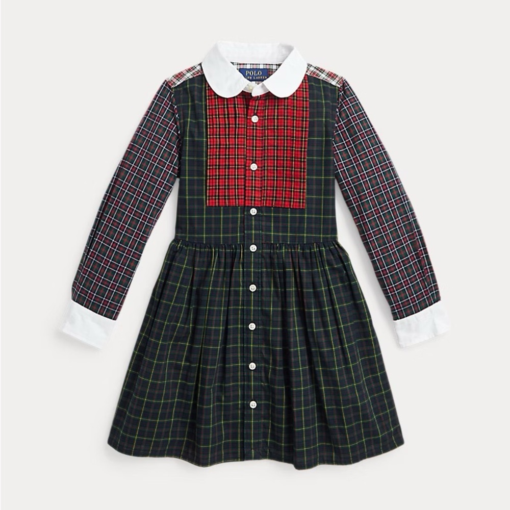 POLO RALPH LAUREN
PLAID COTTON FUN SHIRTDRESS
